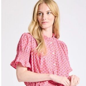 MARNIE TOP IN CARMINE DOT